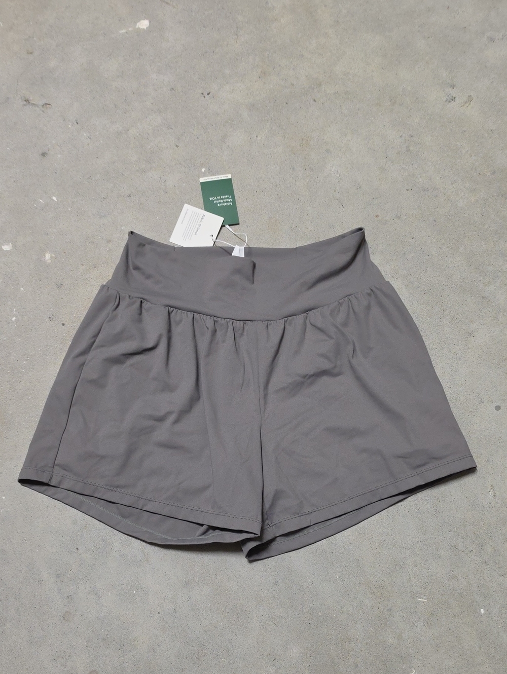 Nwt Halara Double Layee Shoets Grey XL #222